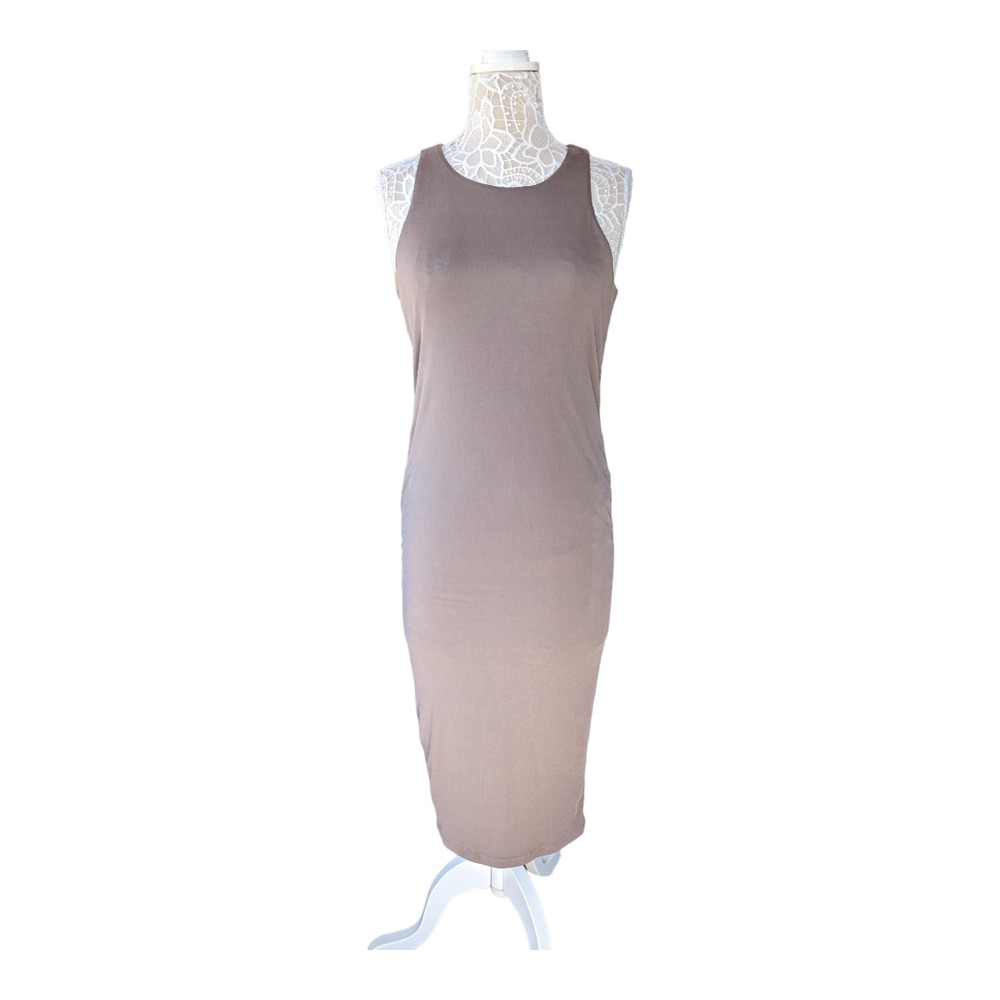 Good American Micro Rib Sleeveless Midi Bodycon Dress 4 - Picture 6 of 7